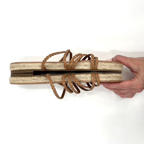 NWOB Madewell The Kathryn Espadrille Slide Sandal in Leather Size 10 Braided - Picture 13 of 16